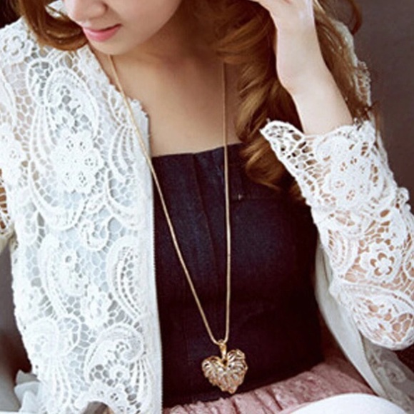 ๐๐๐ฒFIRMโBUNDLEโ4 DISCOUNT!๐LEAF HEART CAGED CZ - Picture 2 of 8